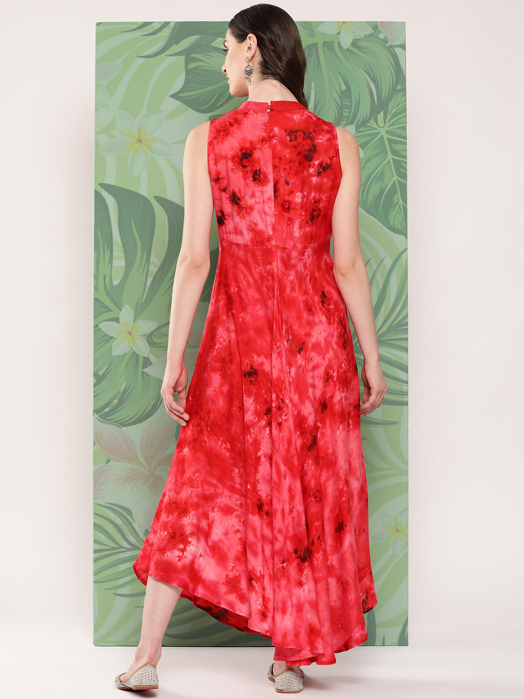 InWeave Women's Red Tie And Die Dress
