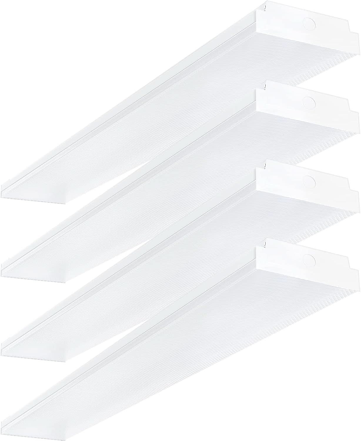 4Ft LED Wraparound Shop Lights 6000K 4400 Lumens 4 Pack