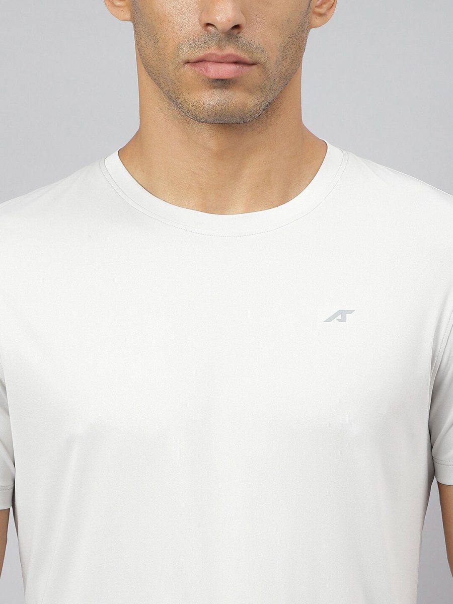 Alcis Men Anti-Static Soft-Touch Slim-Fit Sports for All Round Neck T-Shirt