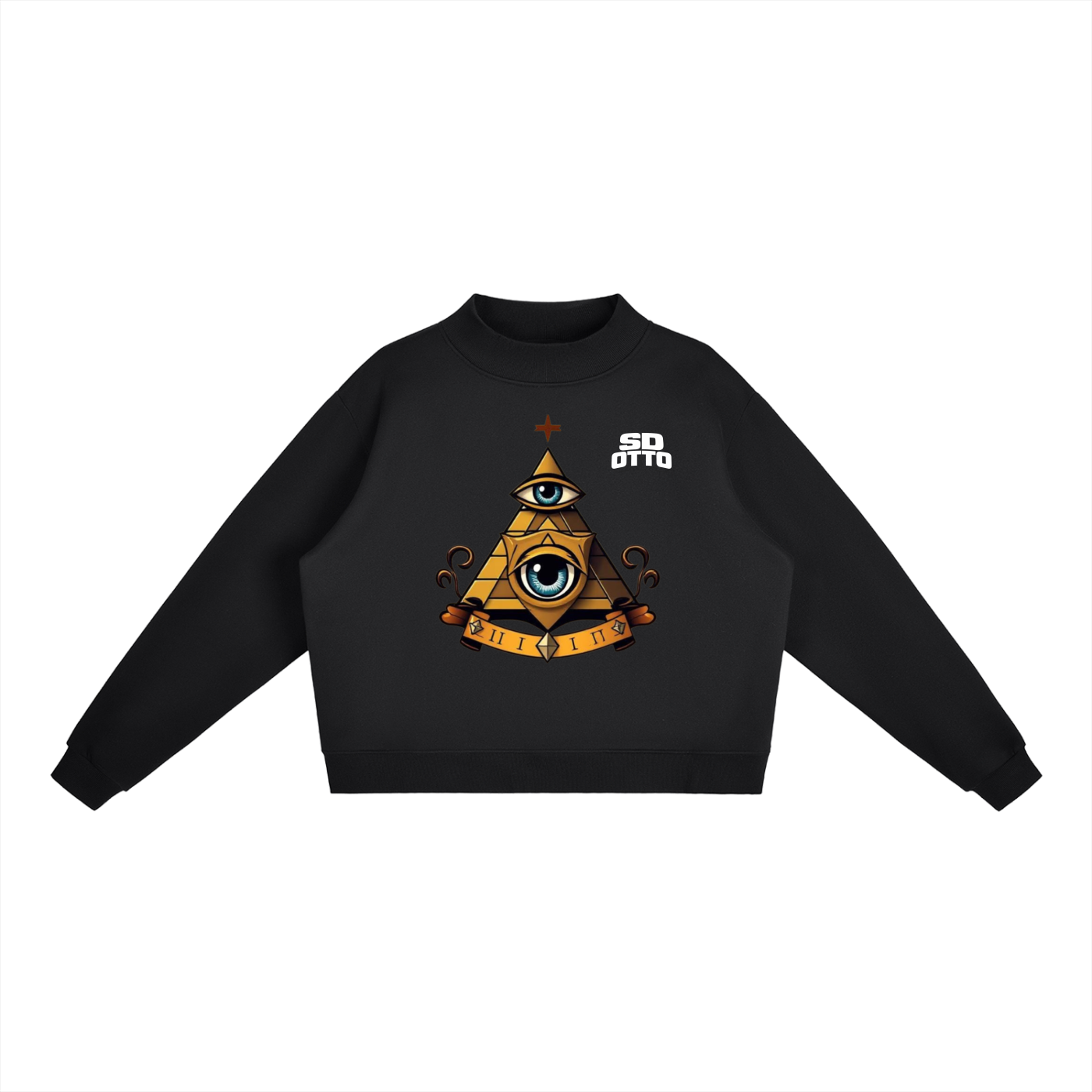 SD Otto Essential Fleece Mock-Neck Crew Sweatshirt