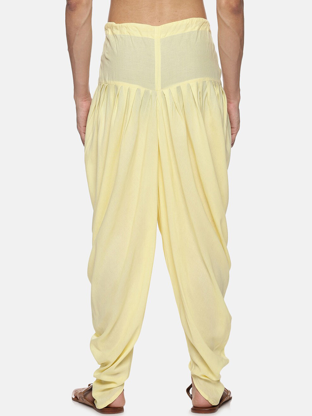 Sethukrishna Men Yellow Solid Dhoti Pant