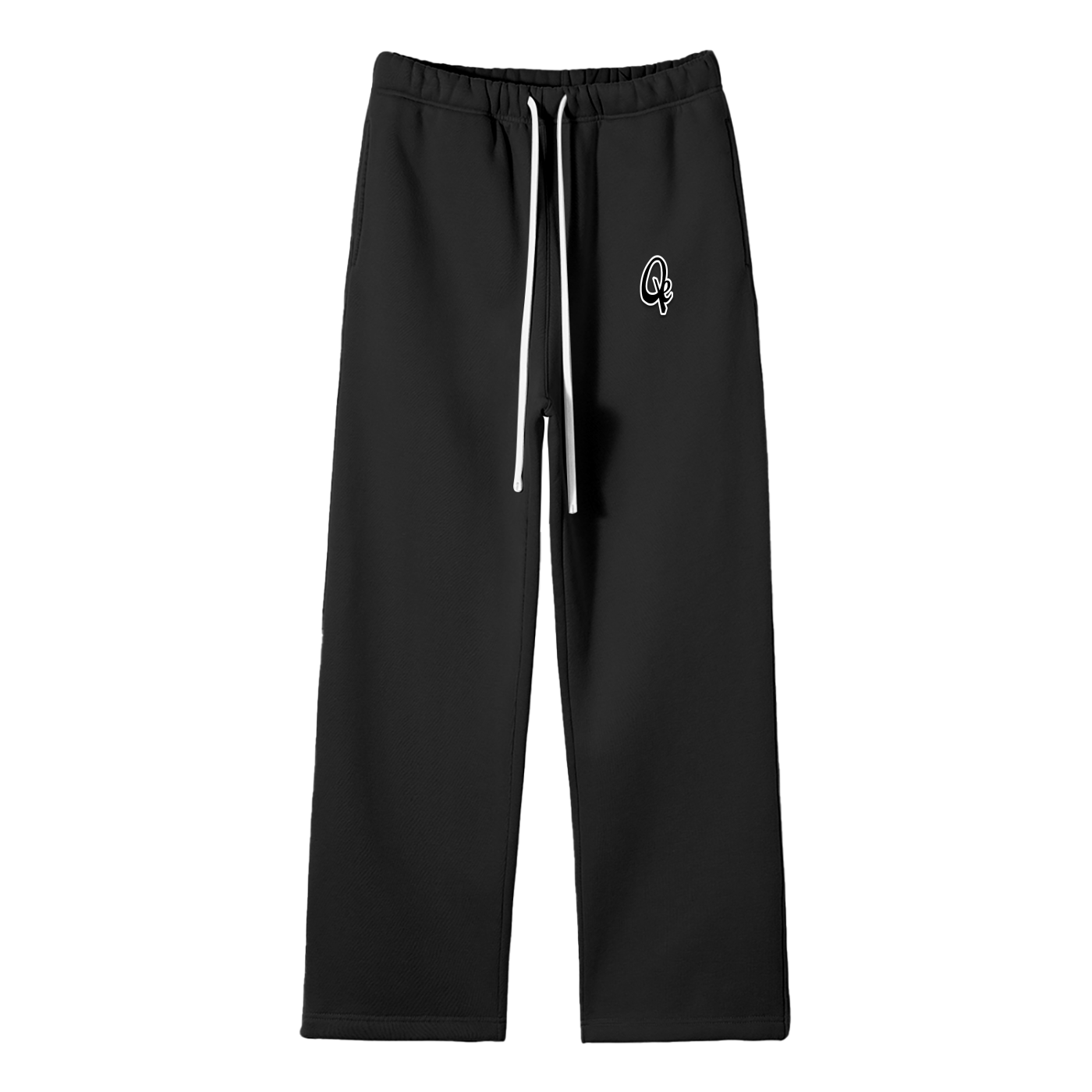 QE Unisex Solid Color Fleece Straight Leg Pants