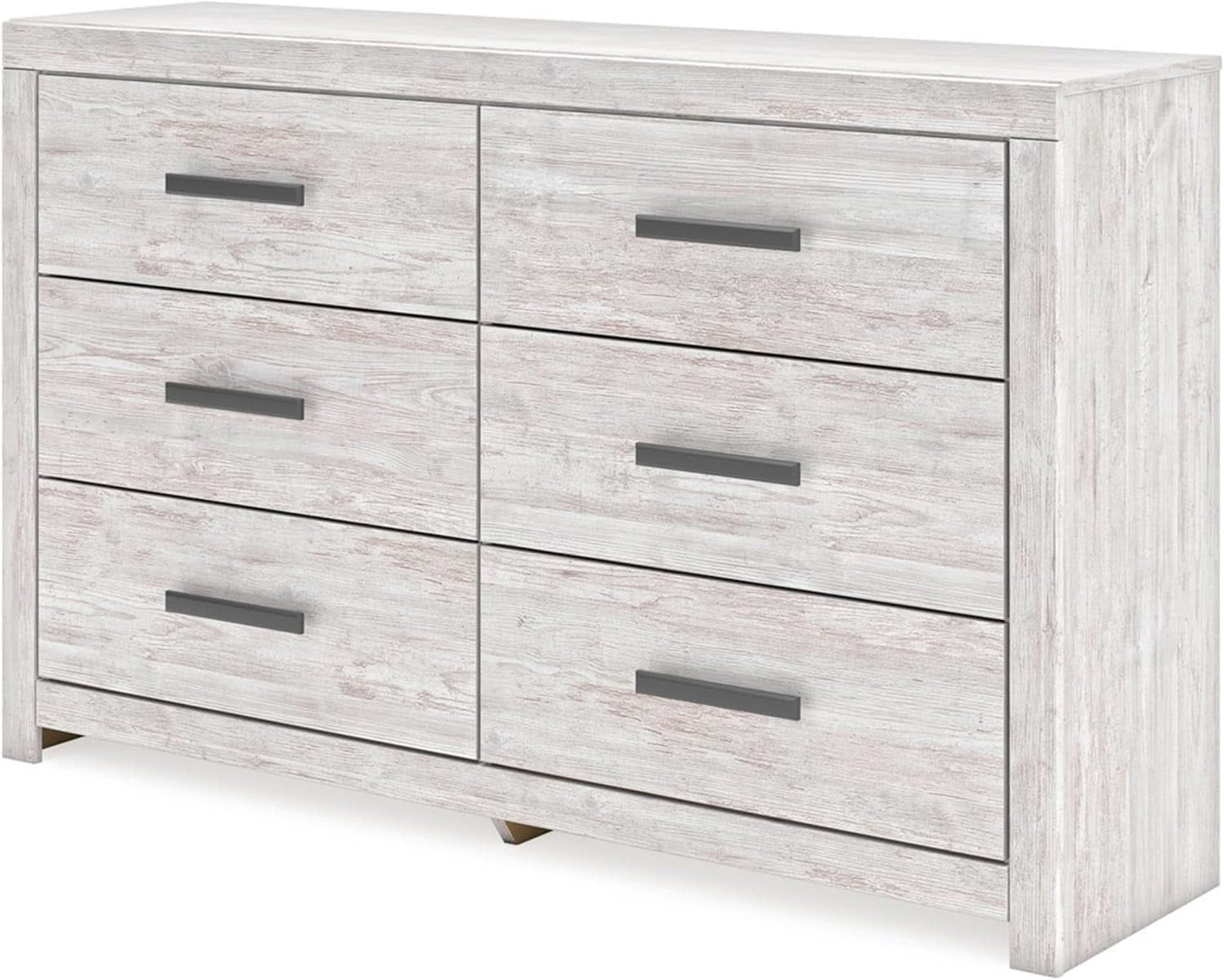 Cayboni Vintage 6 Drawer Dresser With Safety Stop White