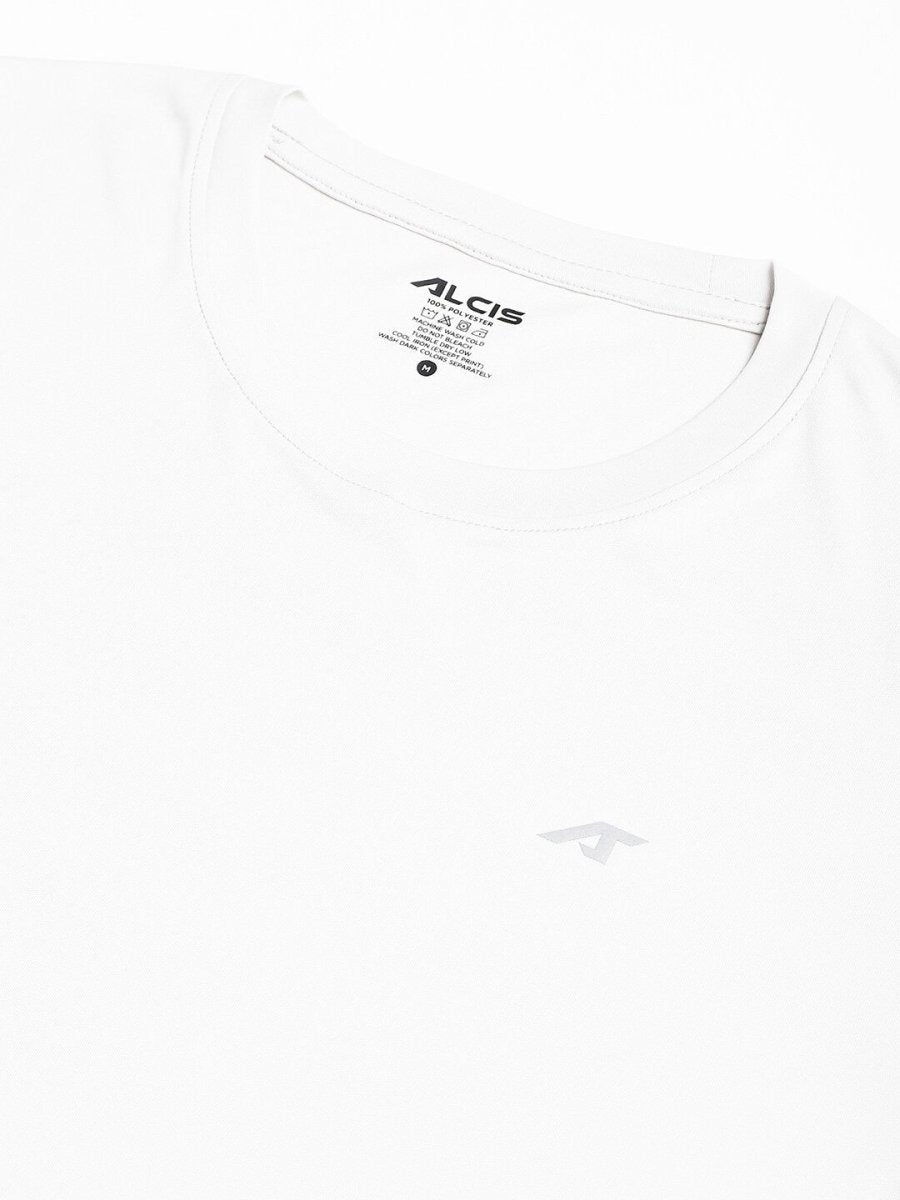 Alcis Men Anti-Static Soft-Touch Slim-Fit Sports for All Round Neck T-Shirt