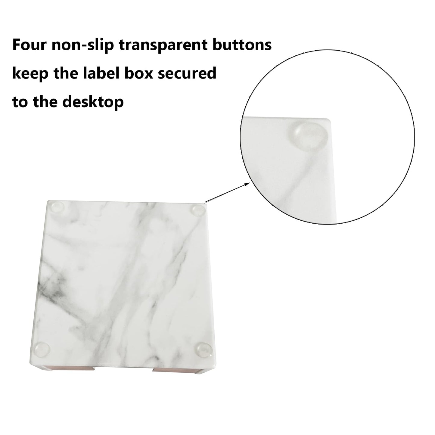 Supfoxer Marble White Metal Sticky Notes Holder for 3x3 Adhesive Notepads