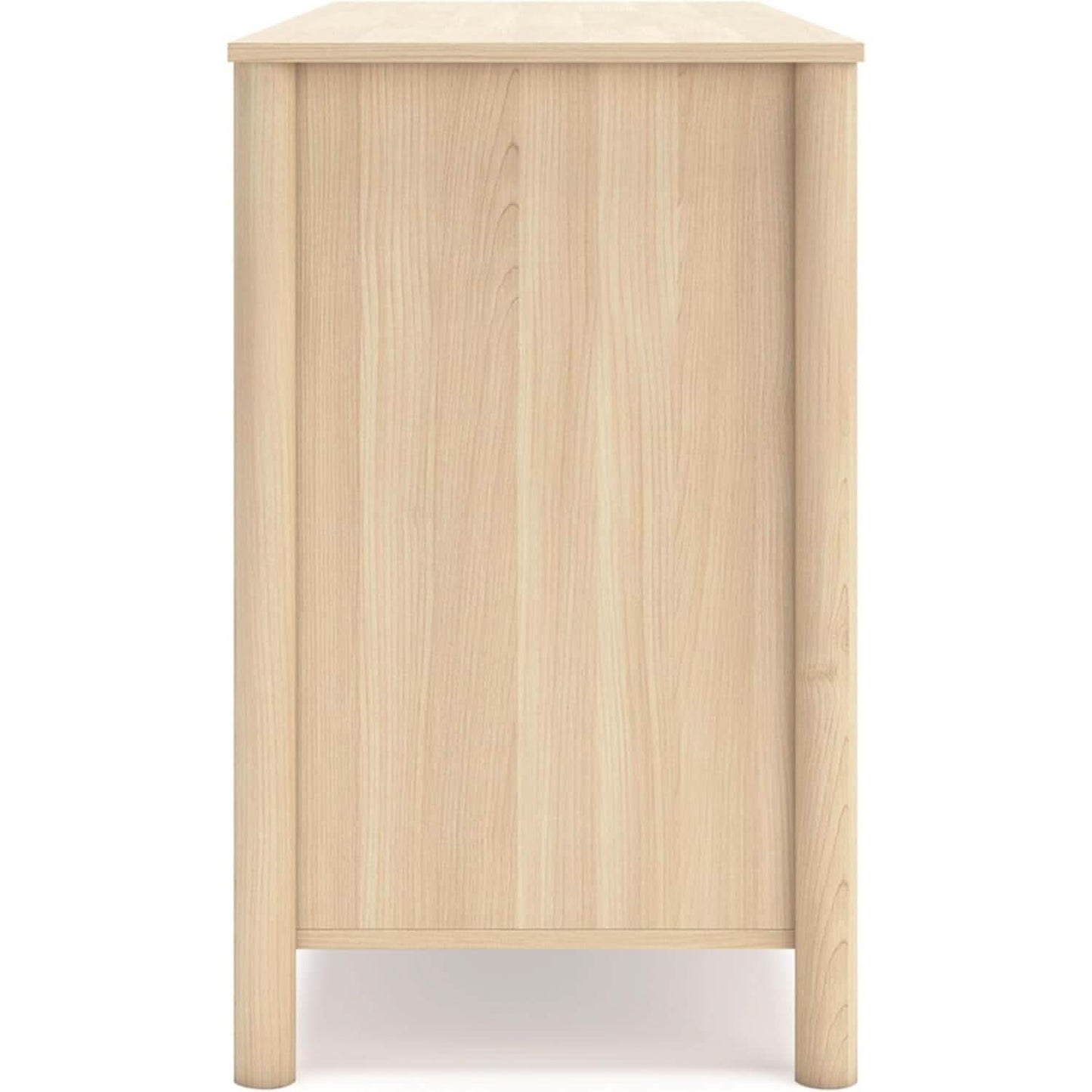 Light Brown Six Drawer Dresser For Bedroom Storage