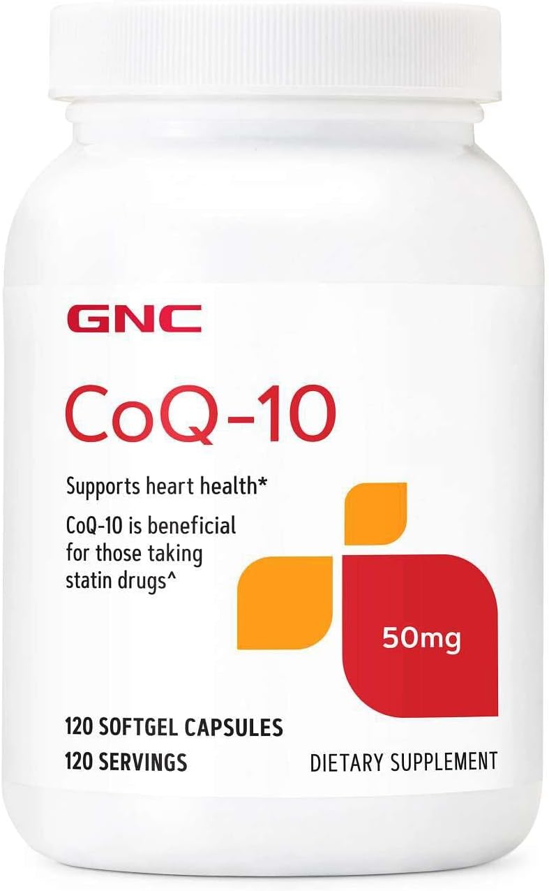 GNC CoQ-10 50mg, Heart Health Support, 120 Softgels