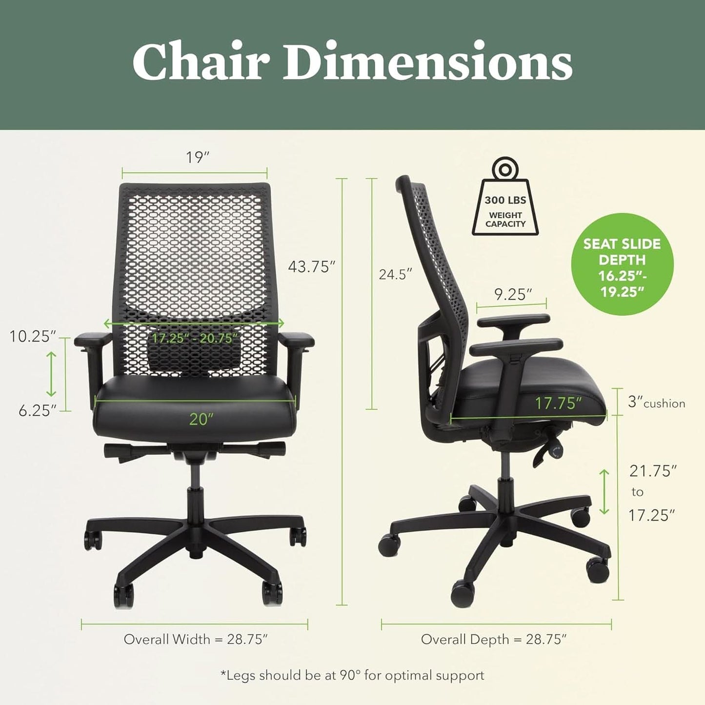 Ignition 2.0 Reactiv Ergonomic Office Chair With Lumbar Support Blue