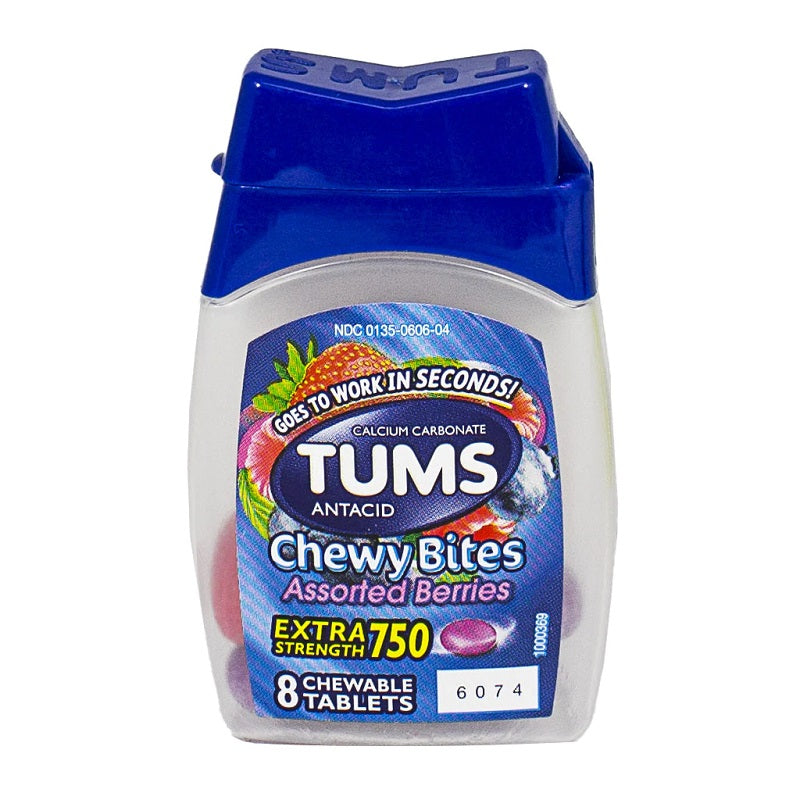 Tums Antacid Extra Strength Chewy Bites Assorted Berries 8Ct