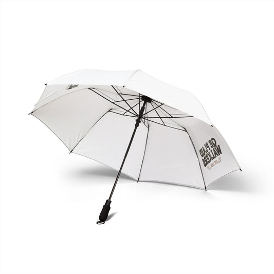 'QE Plaid Walkers' Logo Rain Travel Umbrella