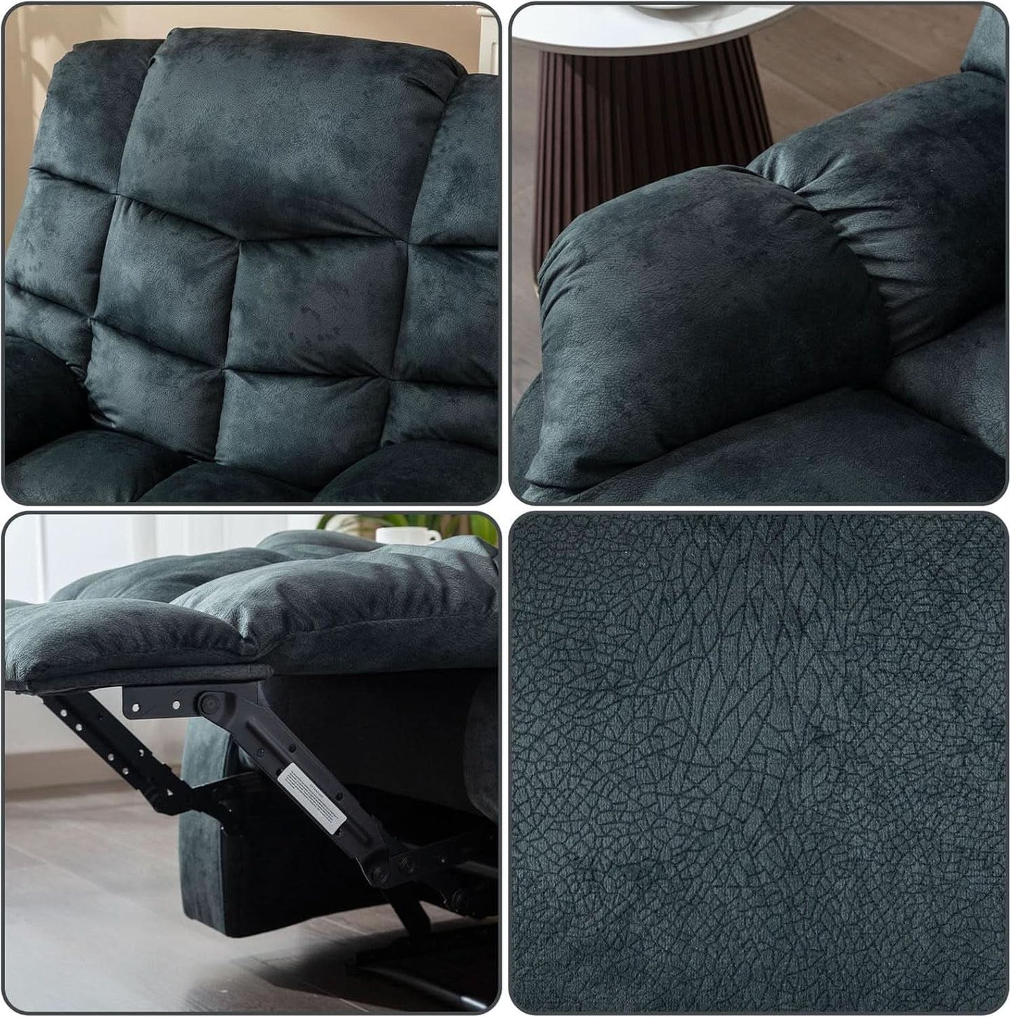 Grey Manual Reclining Living Room Set With One Seat Recliner And 3 Seat Sofa
