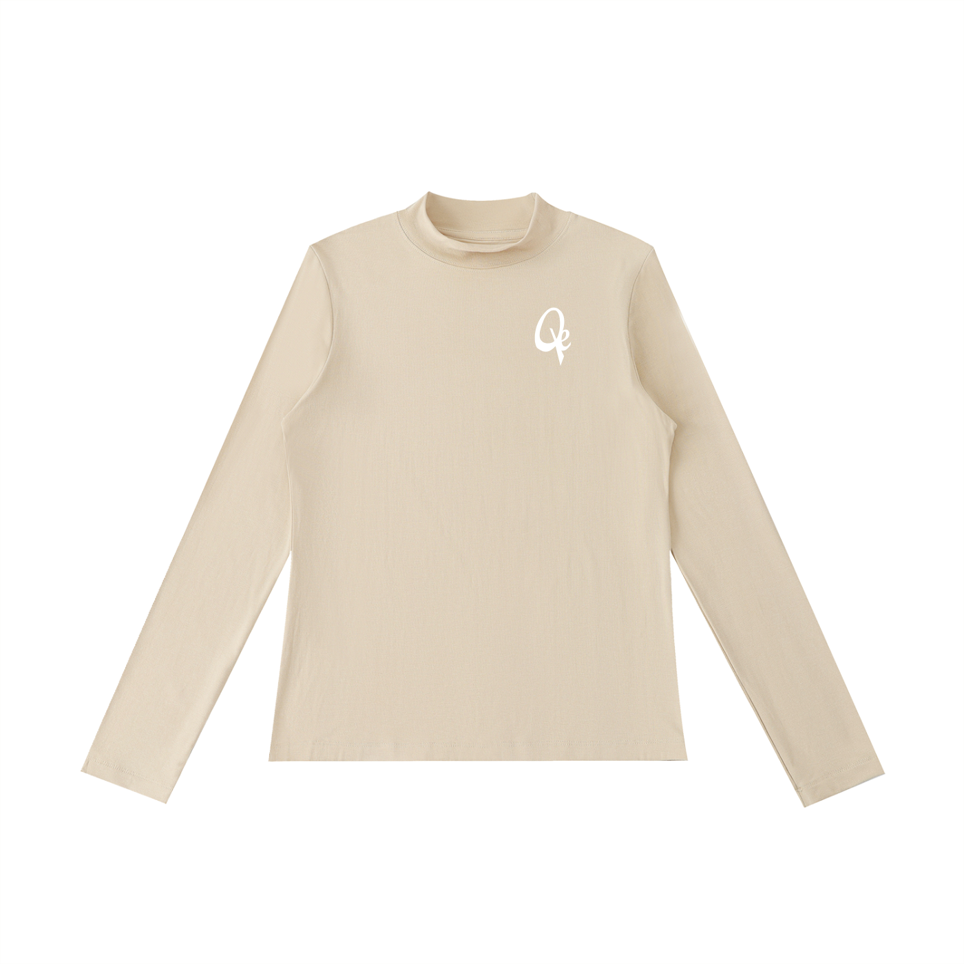 QE Essential Mock Neck Long Sleeve T-Shirt