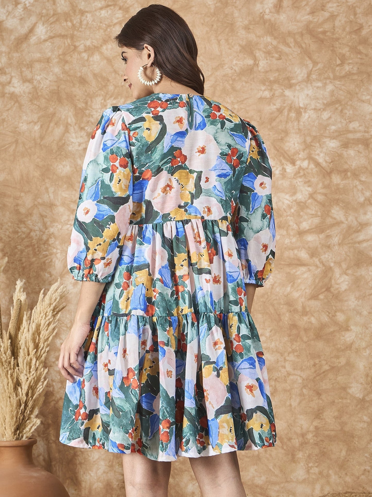 InWeave Multi Abstract Short Dress