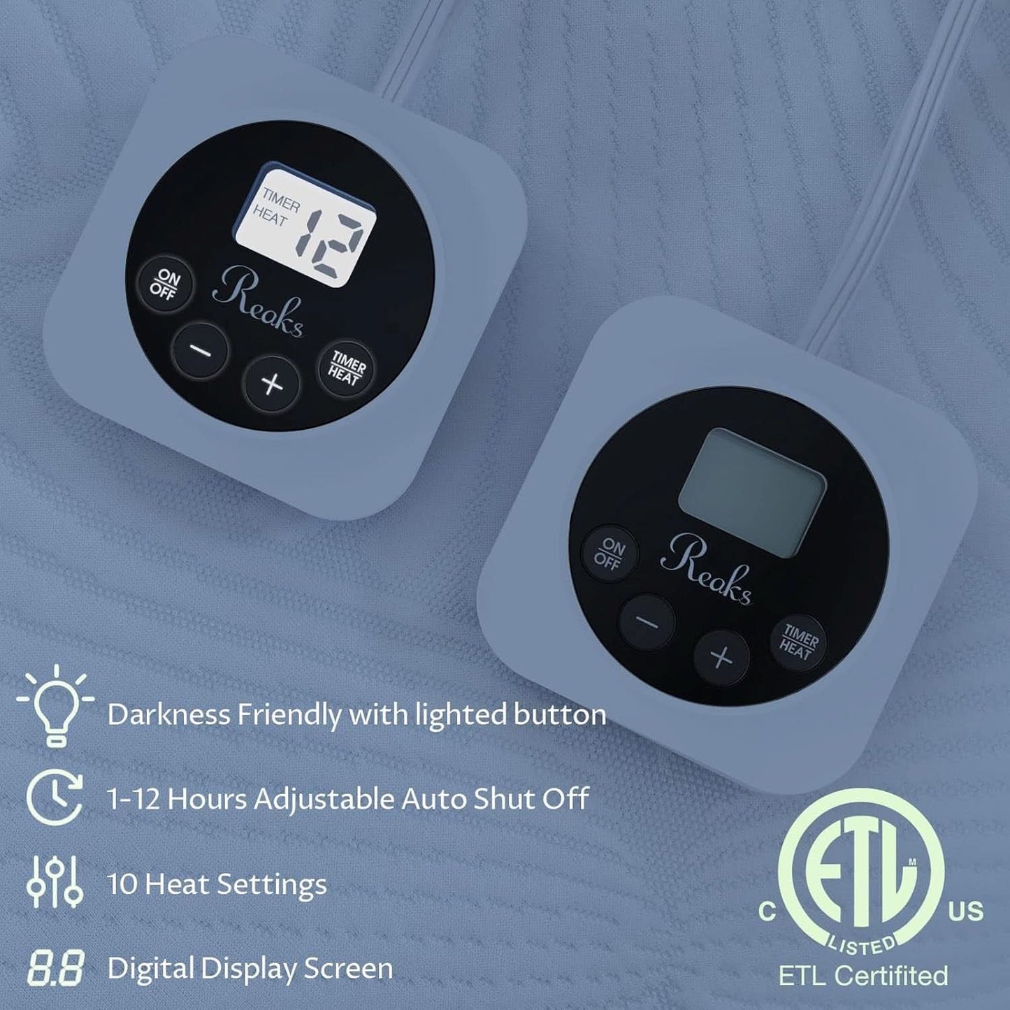Queen Size Heated Mattress Pad with 10 Heat Settings