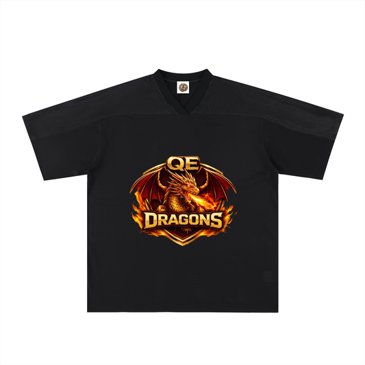 QE Dragons Oversized Mesh V-Neck Soccer Jersey