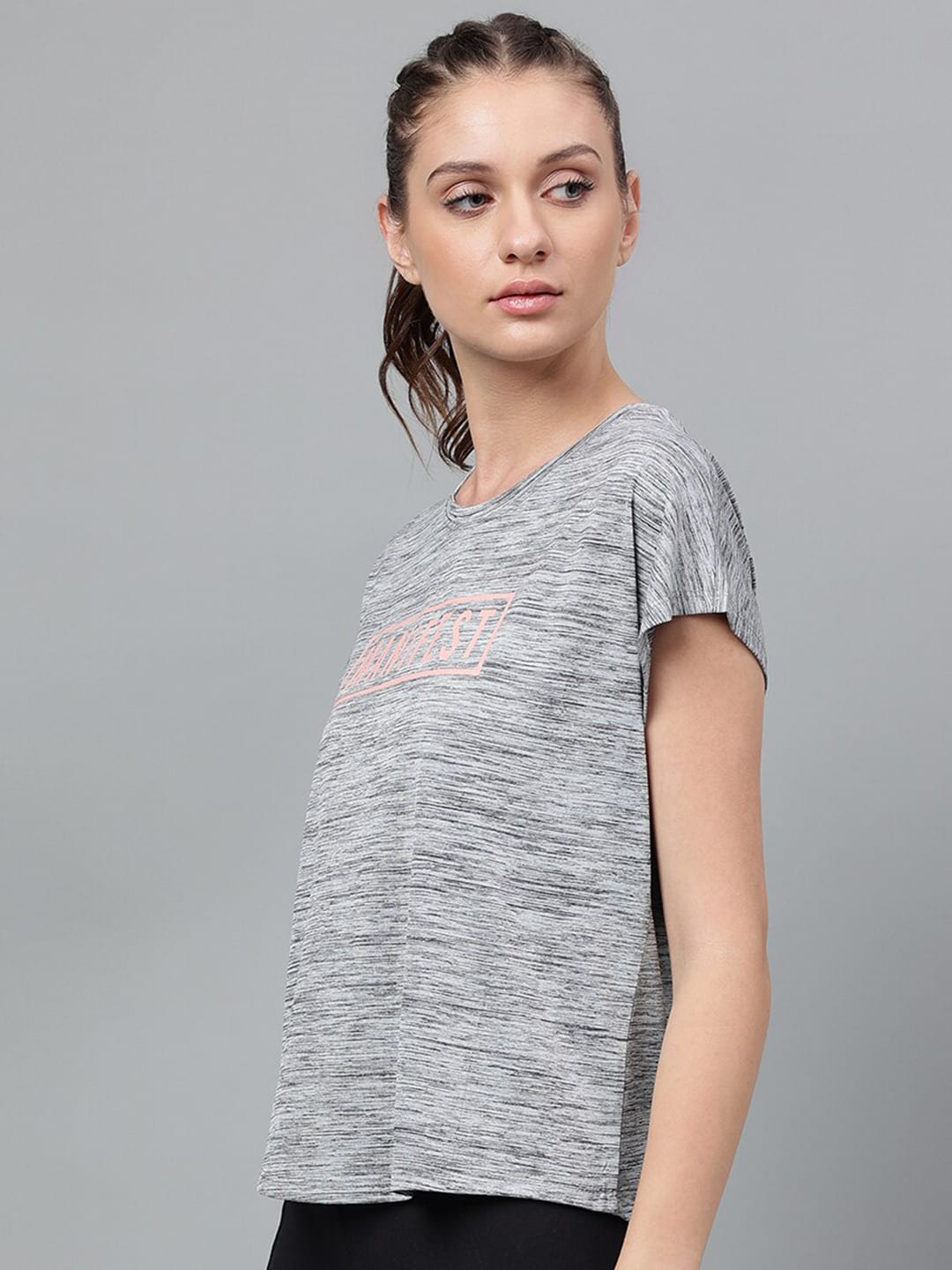 MKH Typography Printed Extended Sleeves Dri-FIT Relaxed Fit Sports T-shirt