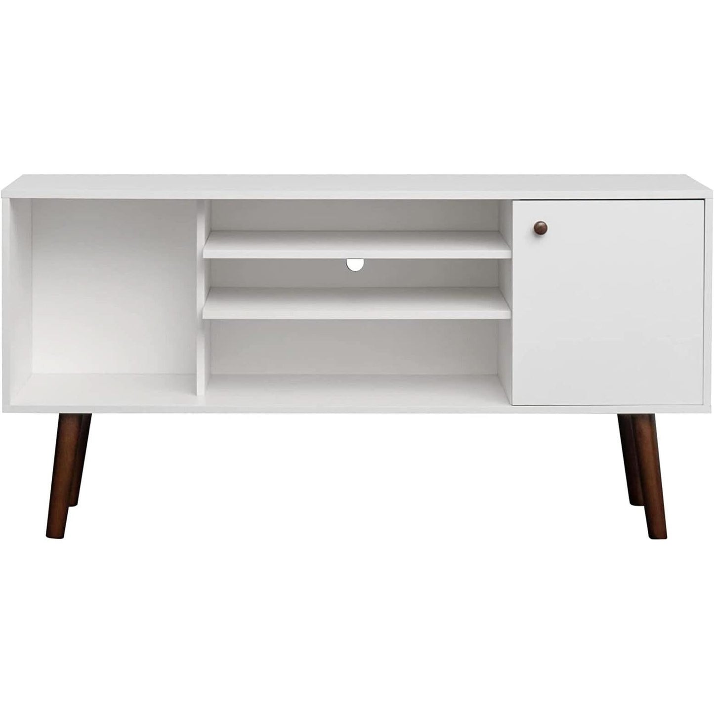 Farmhouse TV Stand for 65 Inch TVs With Storage Cabinet