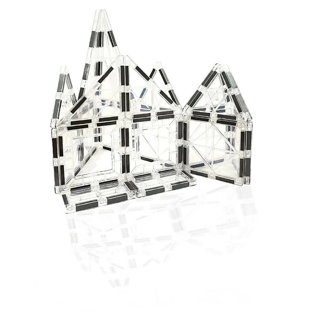 Kipa MagPlay Crystal 28 Pieces Magnetic Tiles, Set, Constructing and Creative Learning Educational Stem Toy with Smart Outdoor BagPack for Kids
