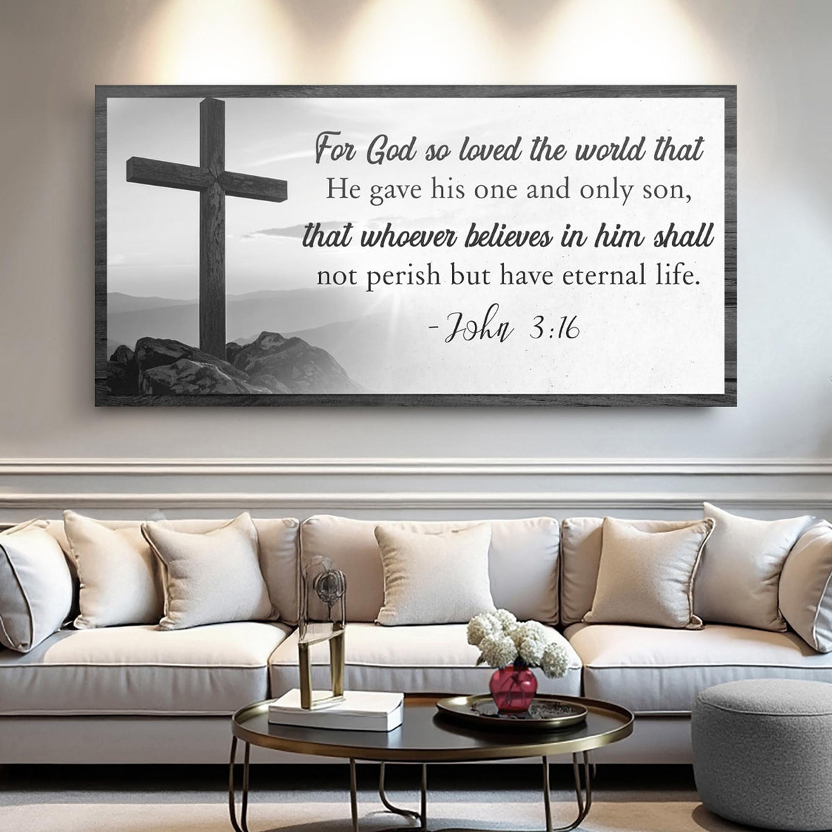 John 3:16: For God So Loved The World Faith Sign V