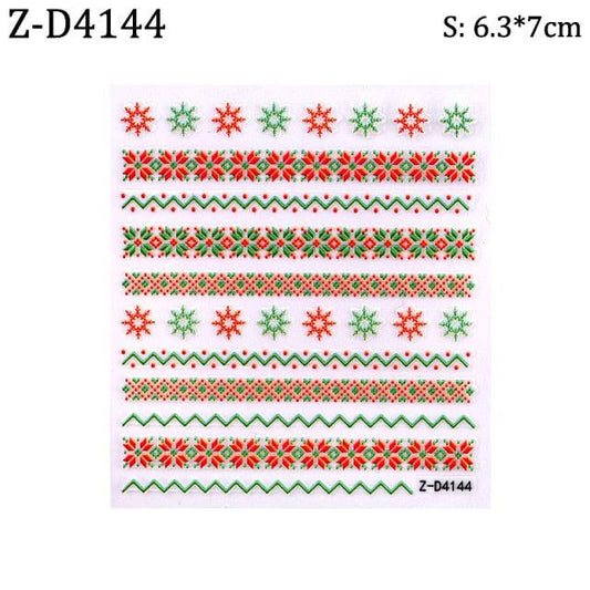 5D Sweater Nail Sticker Acrylic Engraved Winter Charm Designs Beauty Cloth Christmas Patterns Nails Art Decoration Tools  Nail Art Stickers Decor Tip Transfer Nail Decals Sticker For Pretty Girl Self-Adhesive Nail Decals Designer Nail Stickers