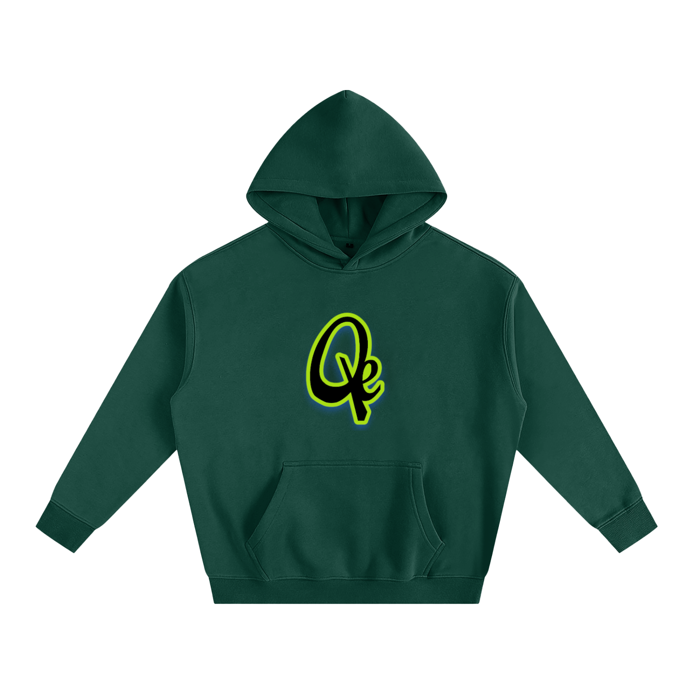 QE Neon Oversize Fleeced Hoodie