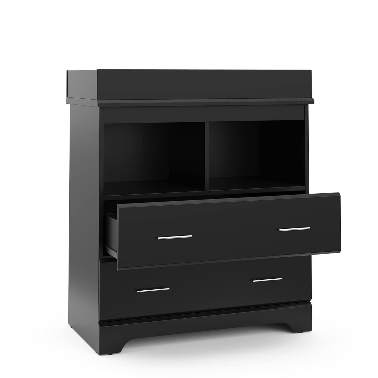 Brookside 2 Drawer Changing Table Dresser Black Topper