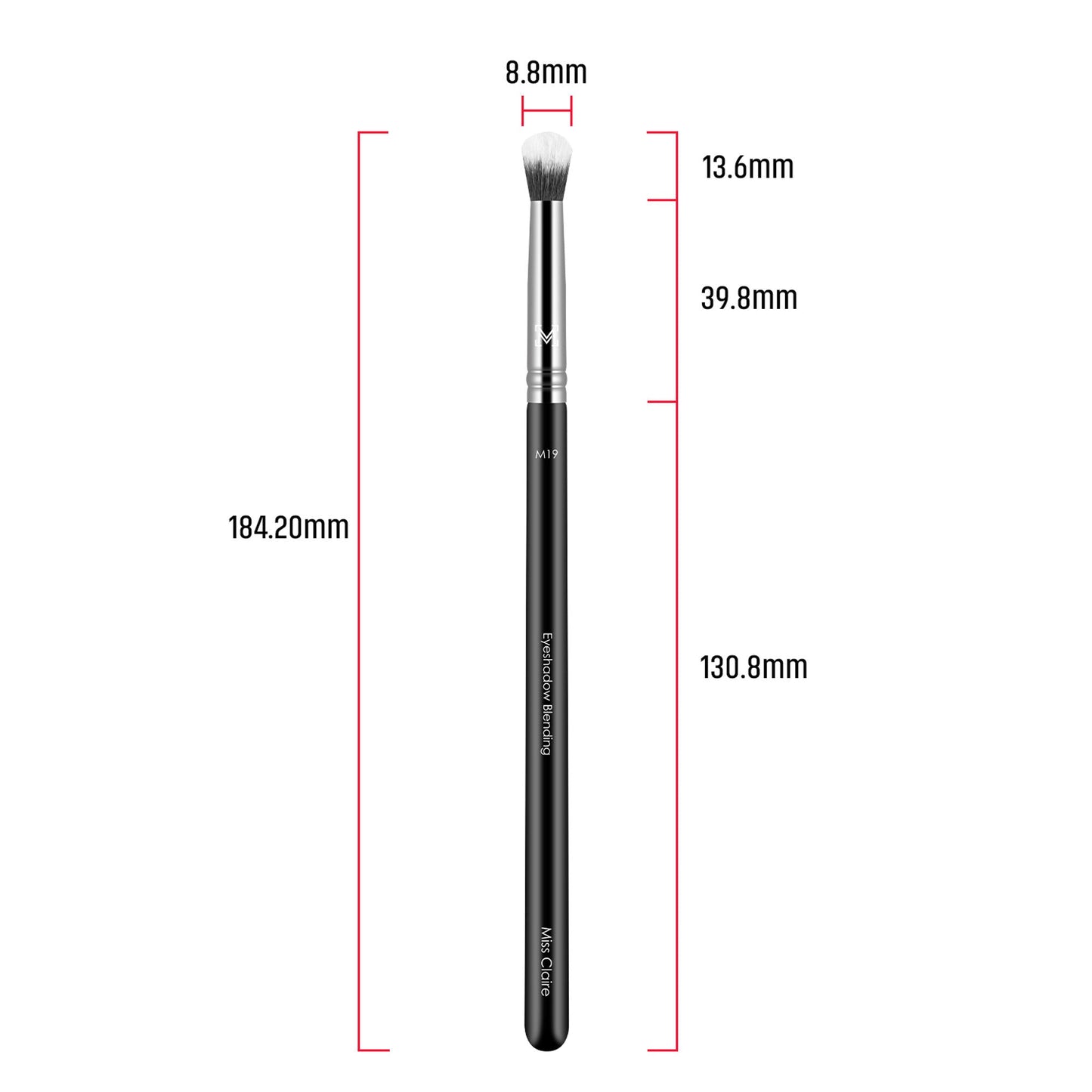 Miss Claire M19 - Eyeshadow Blending Brush - Chrome