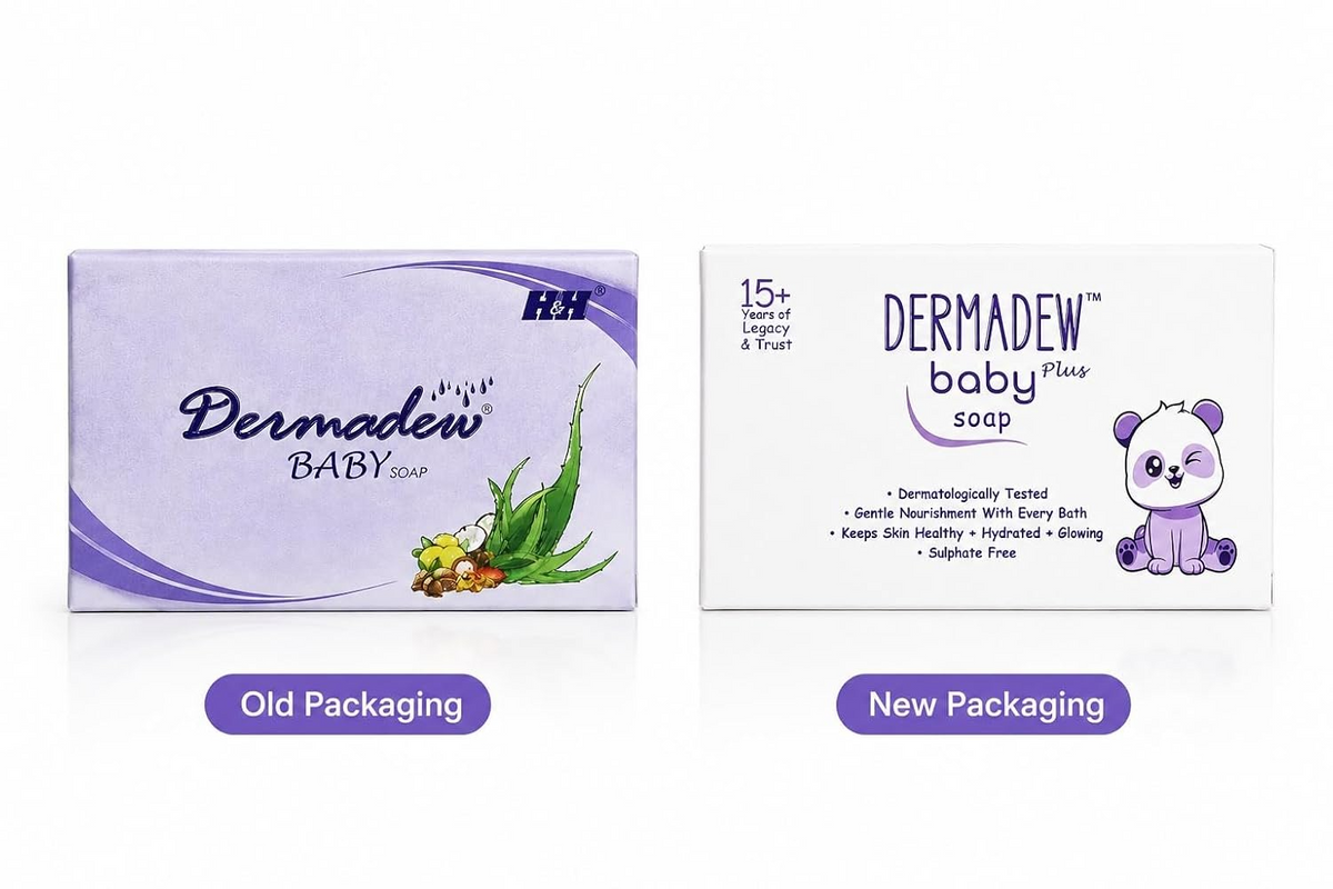 Dermadew Baby Soap For Hydrates Baby's Sensitive Skin