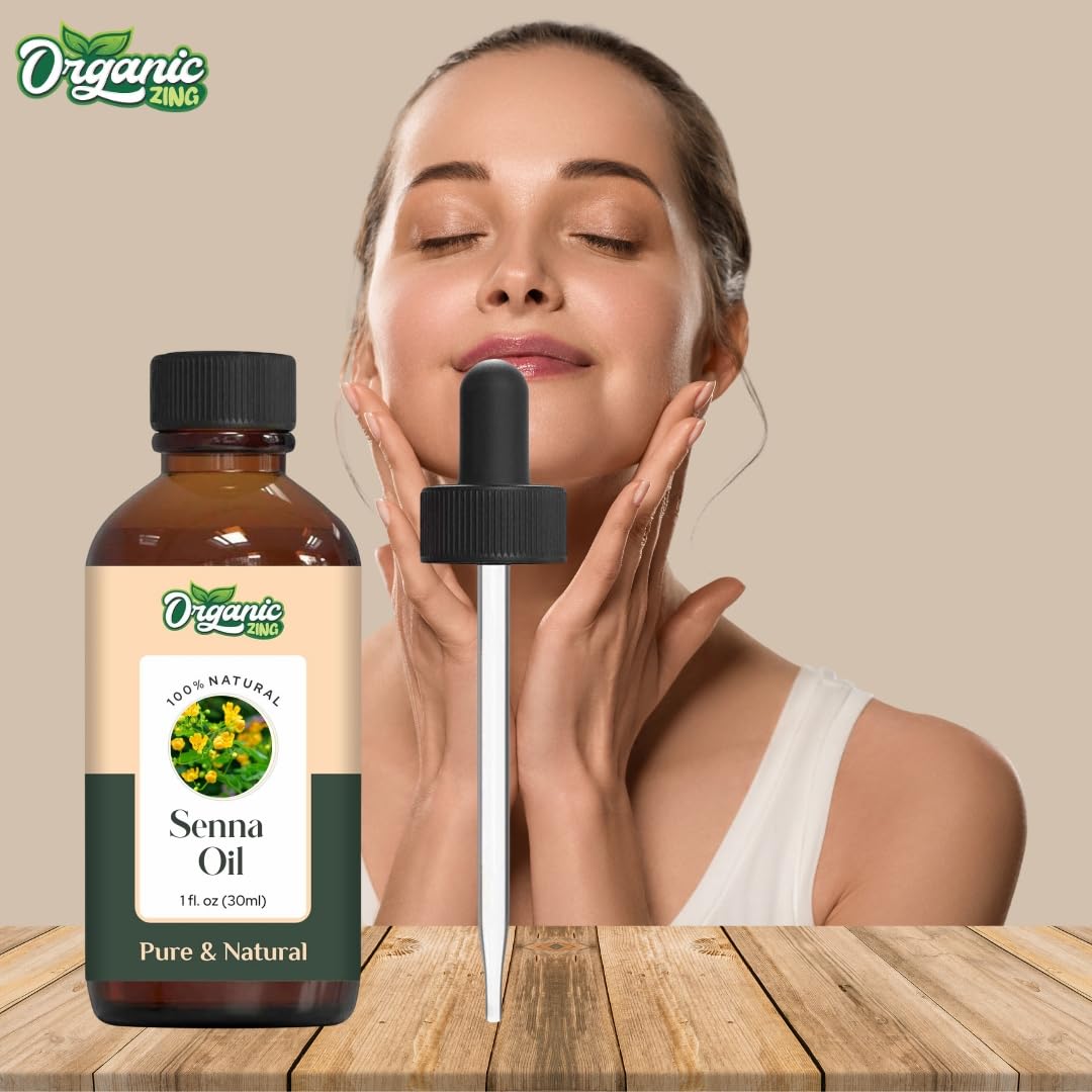 Organic Zing Senna (Cassia Senna) Oil | Pure & Natural Carrier Oil for Skincare & Haircare