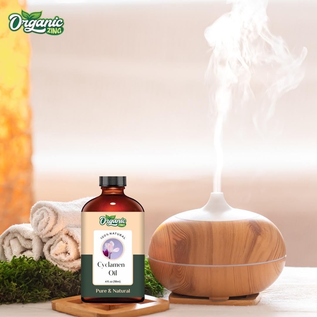 Organic Zing Cyclamen (Cyclamen persicum) Oil | Pure & Natural Essential Oil for Skincare, Aroma and Diffusers