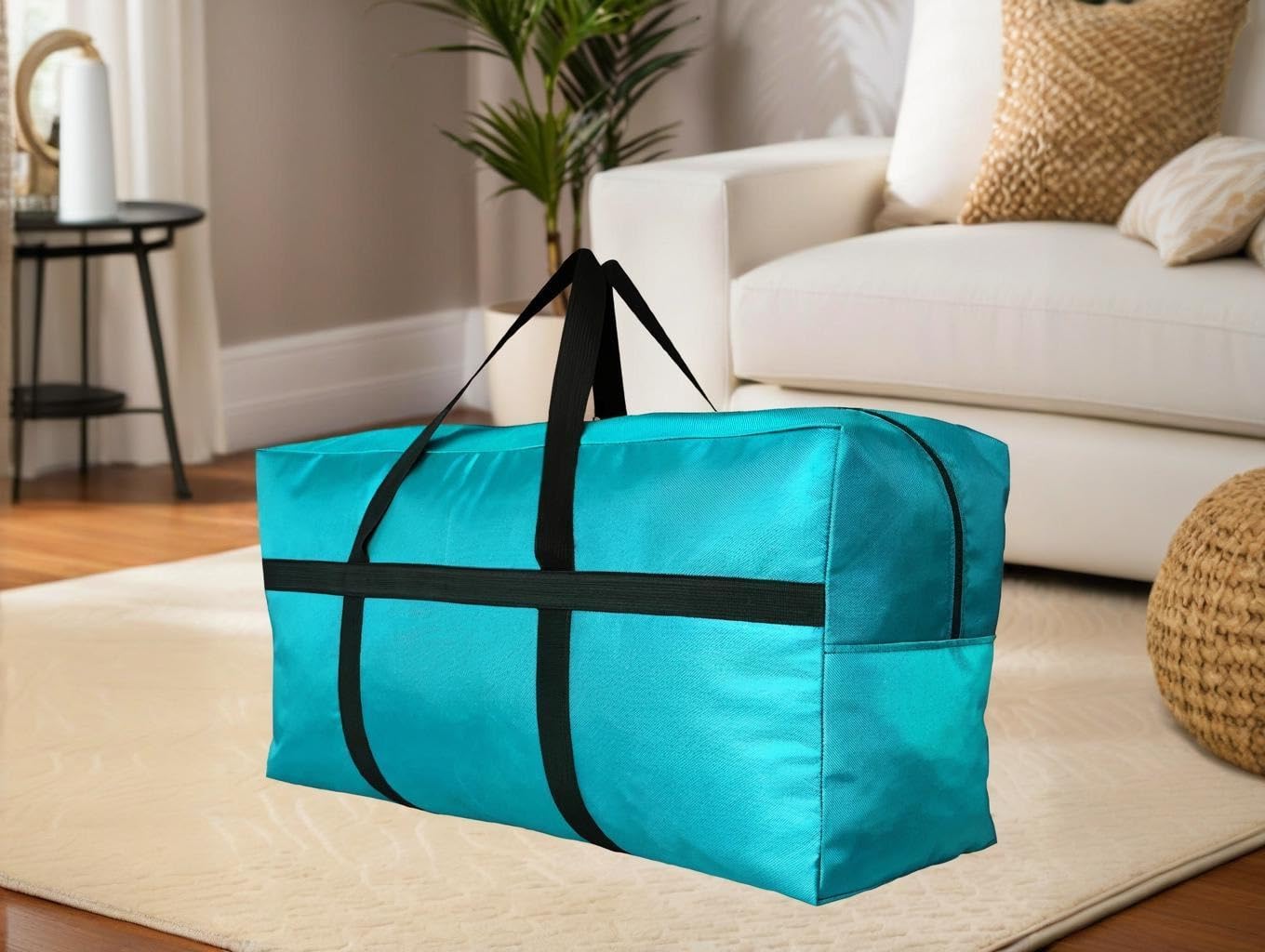 DoYiKe Extra Large Foldable Travel Duffle Bag Turquoise 35"L x 11.8"W x 19"H