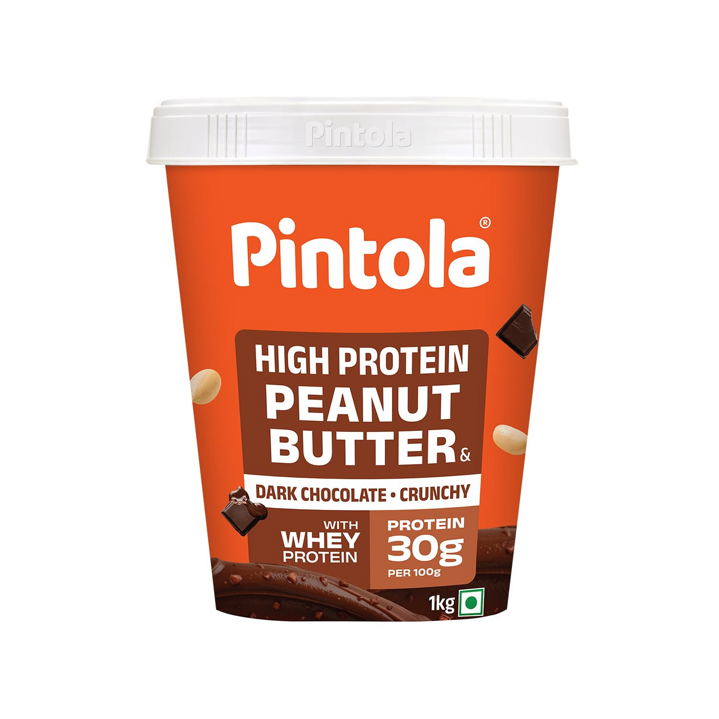 Pintola High Protein Dark Chocolate Crunchy Peanut Butter