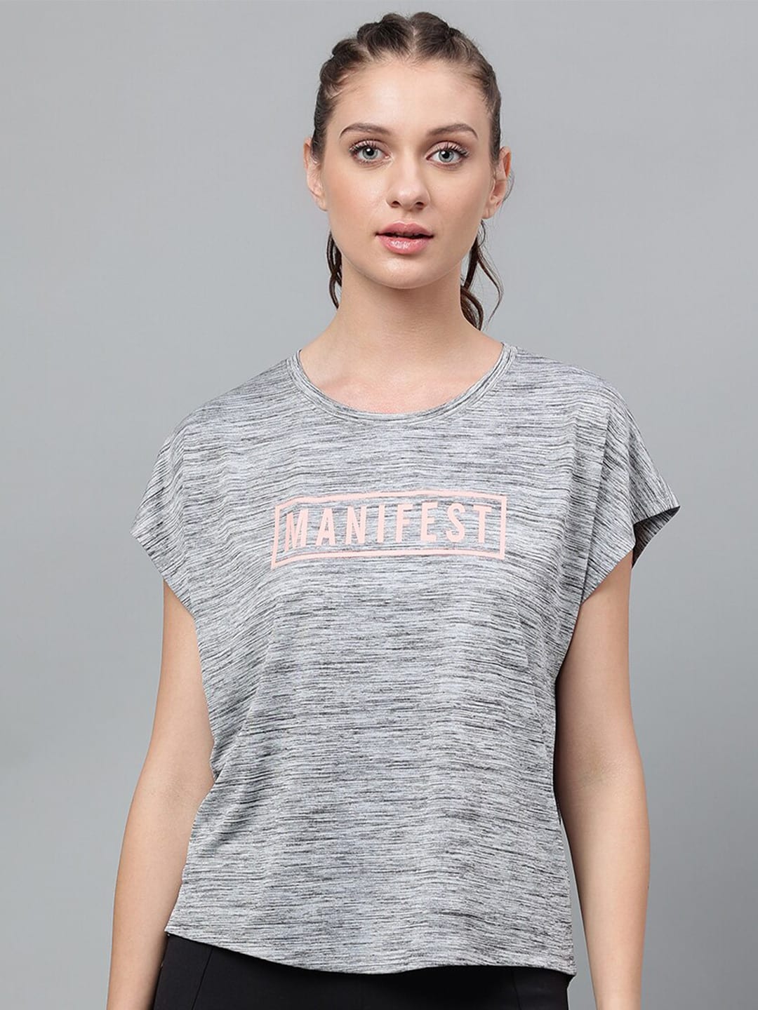 MKH Typography Printed Extended Sleeves Dri-FIT Relaxed Fit Sports T-shirt