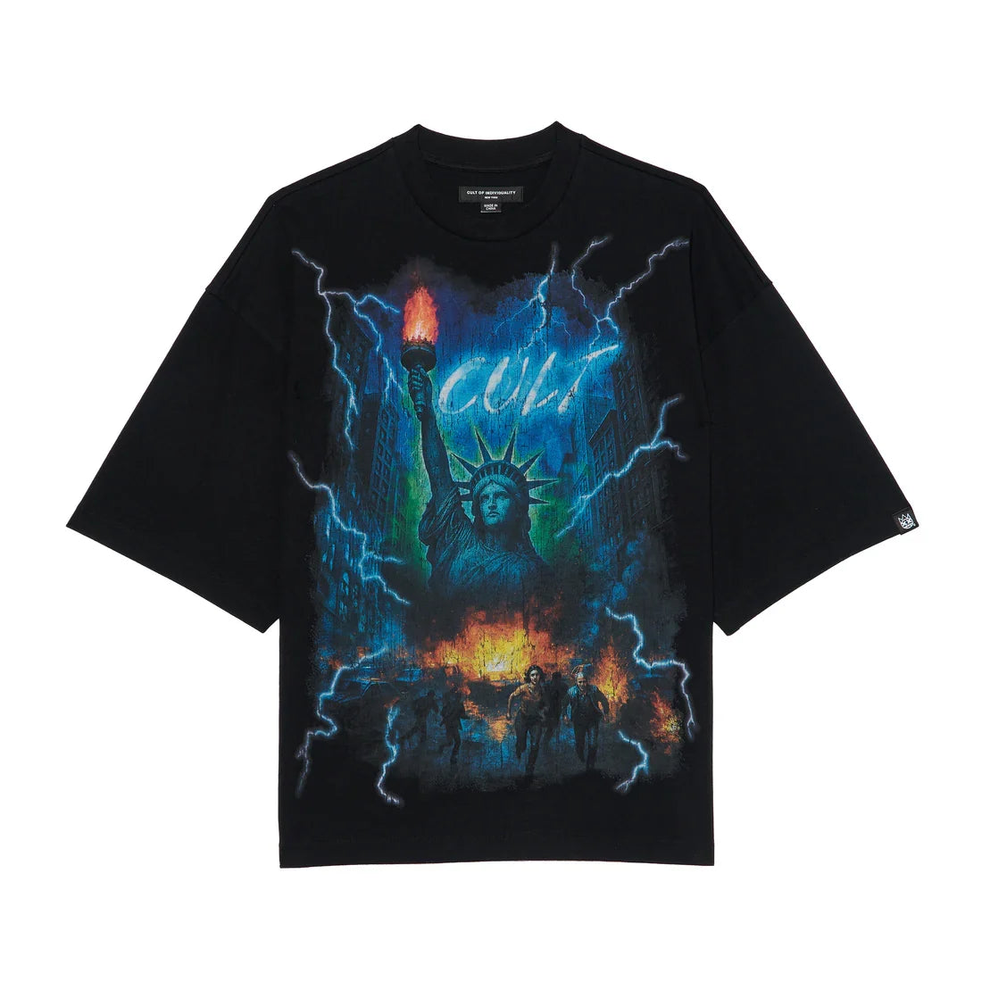 Cult Of Individuality Oversized Big Apple Tee - Black