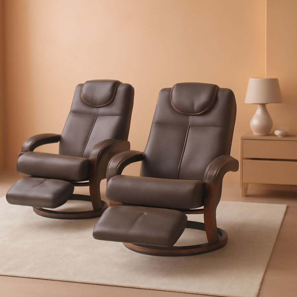 Charles Euro Chair RV Recliner Chestnut Faux Leather