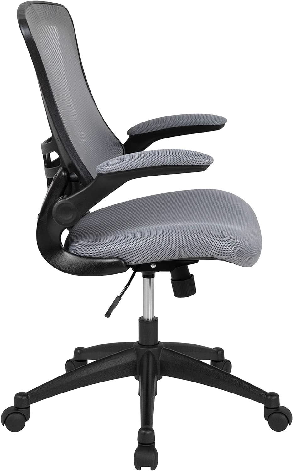 Kelista Dark Gray Mesh Mid Back Office Chair For Desk