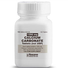 Roxane Calcium Carbonate Tablets, 1250mg, 100ct