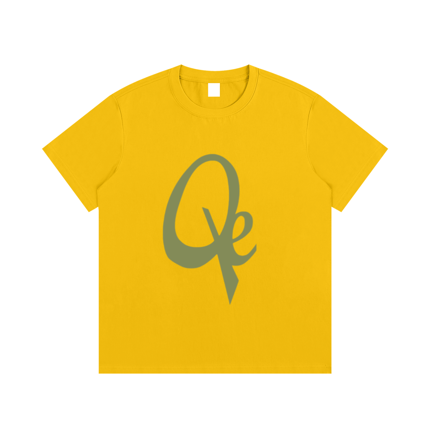 QE Army Green Logo Essential Cotton T-Shirt