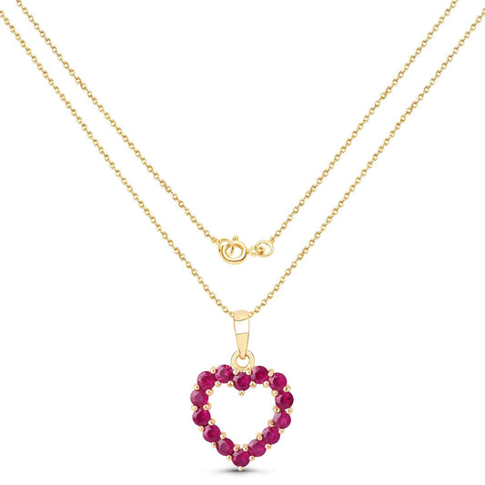 0.43 Carat Genuine Ruby 10K Yellow Gold  Pendant