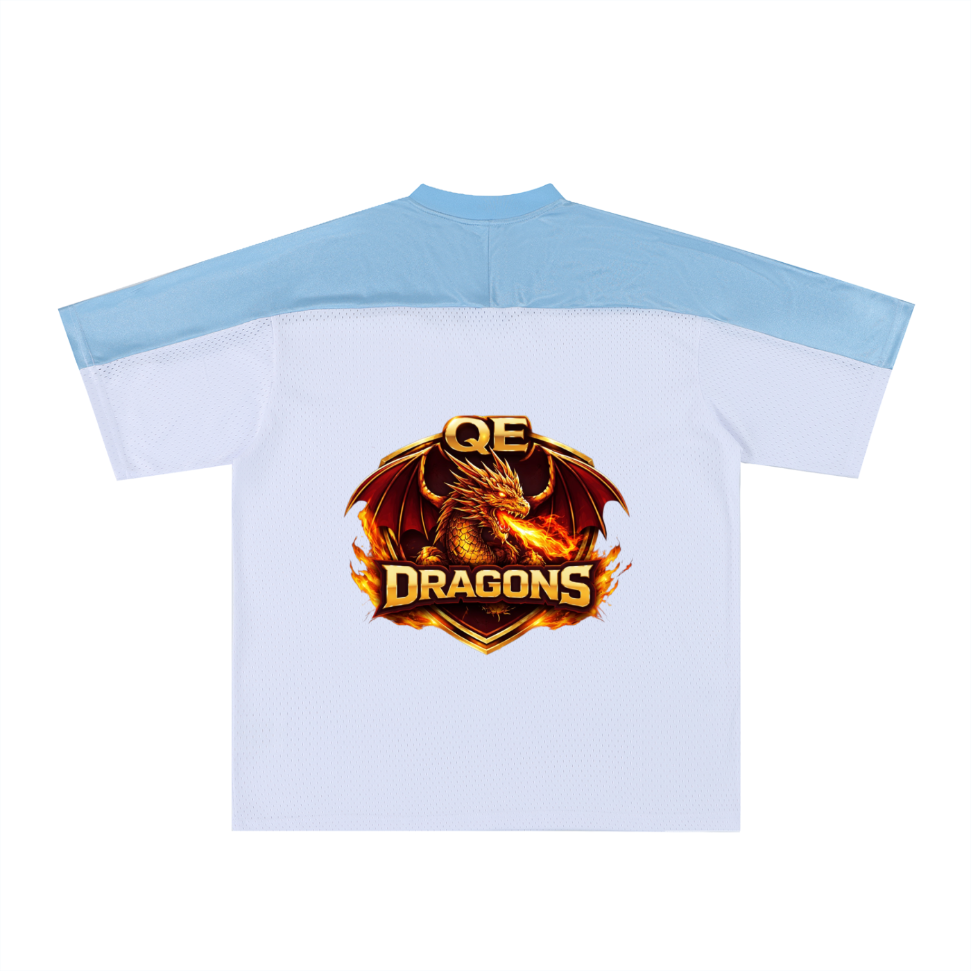 QE Dragons Oversized Mesh V-Neck Soccer Jersey