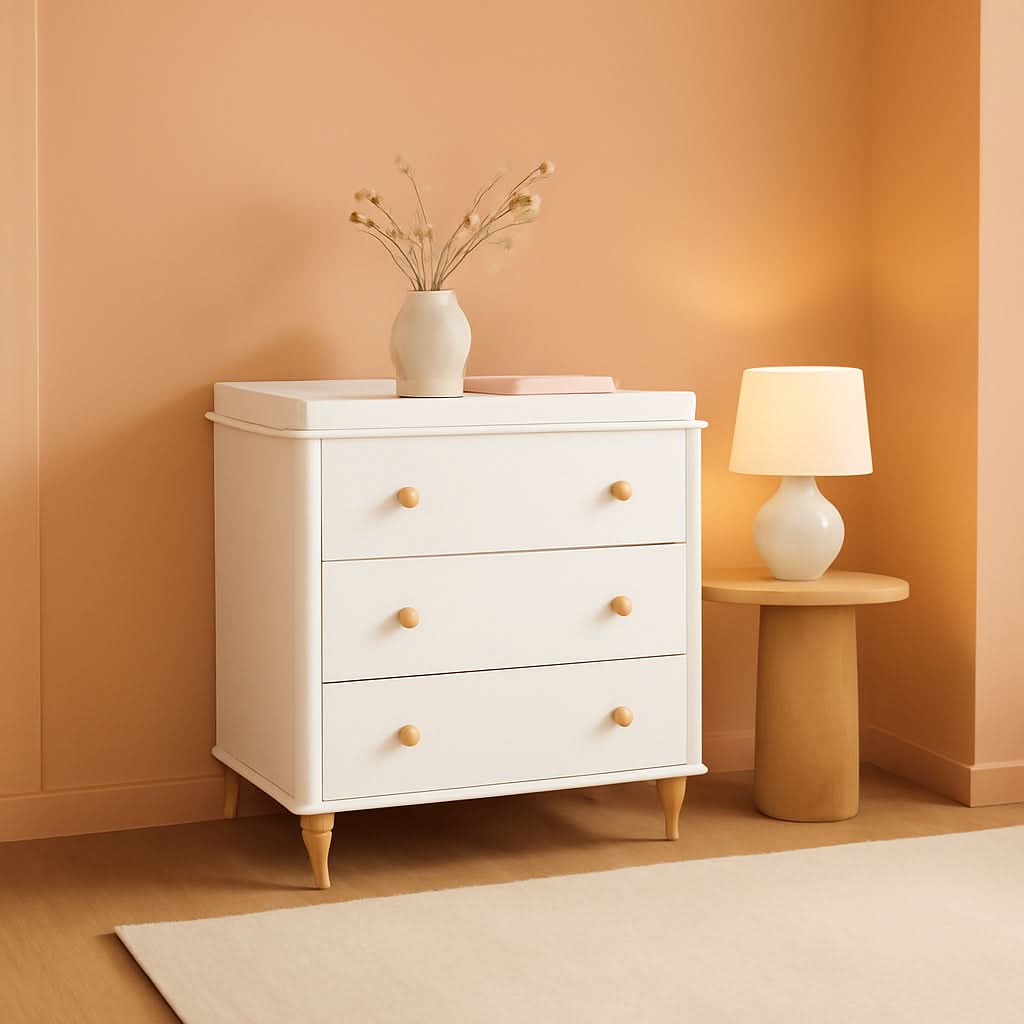 Lolly 3 Drawer Changer Dresser Removable Changing Tray White