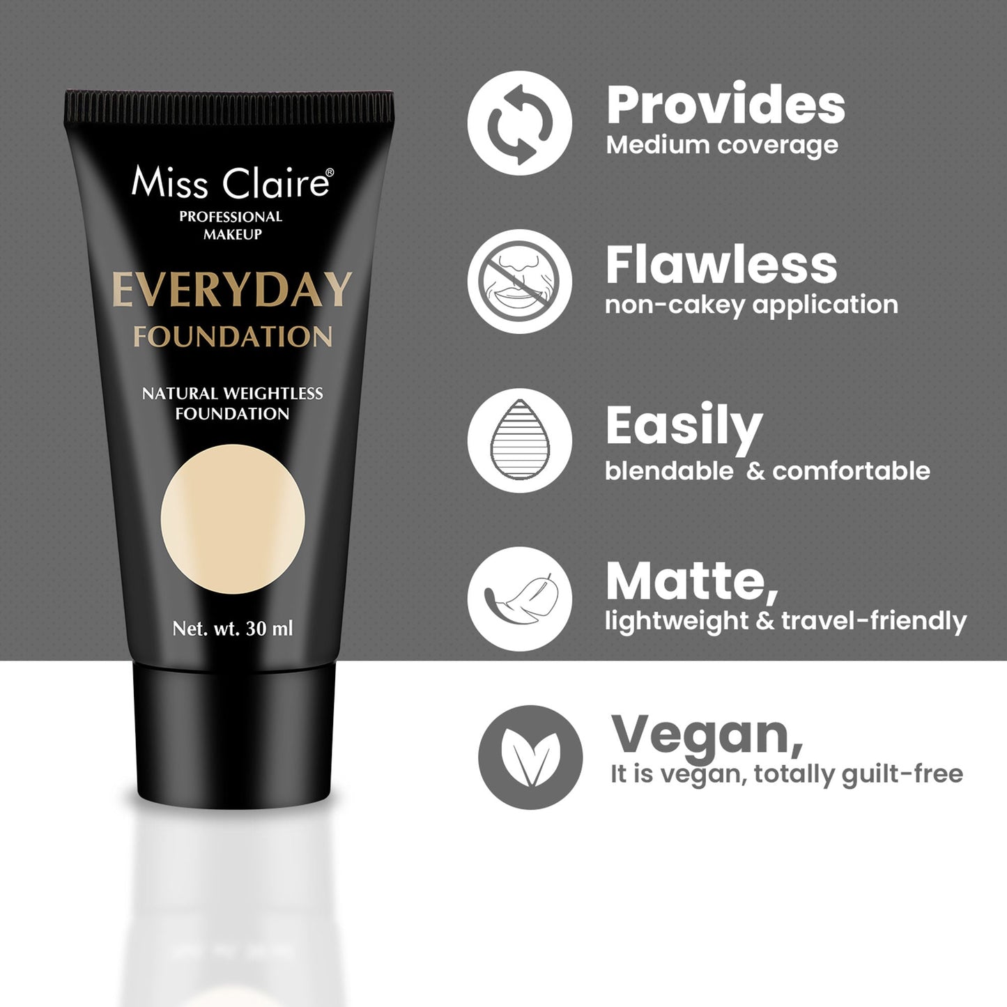 Miss Claire Everyday Foundation - Mt-01 Classic Tan