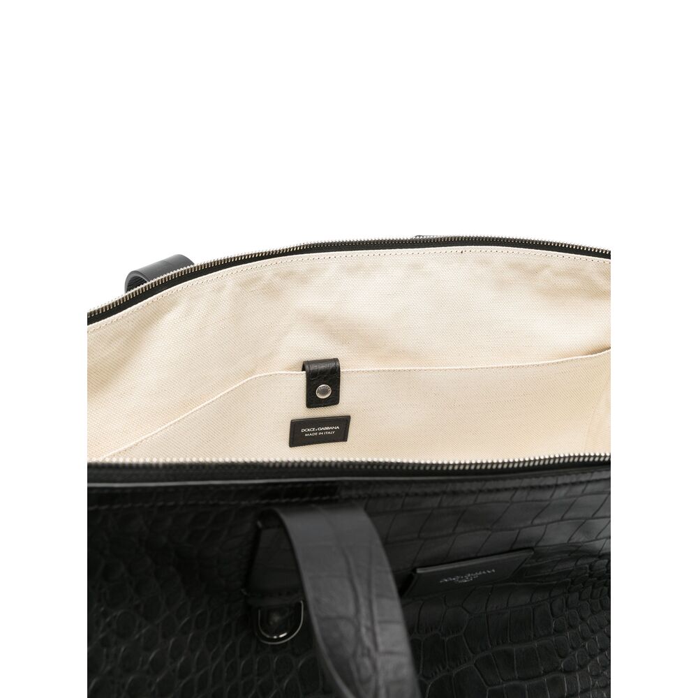 Dolce & Gabbana Black Tote Bags Men