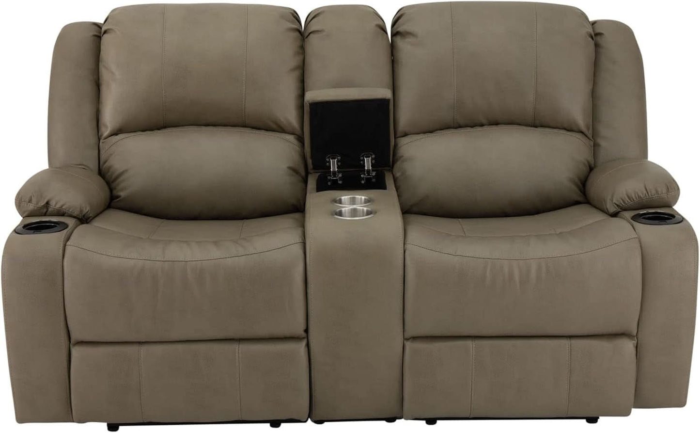 67 Inch Putty Powered RV Wall Hugger Recliner Sofa