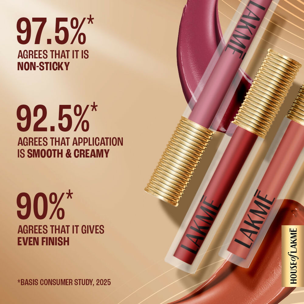 Lakme Ultimate Glam Matte Liquid Lipstick - Nude Myth