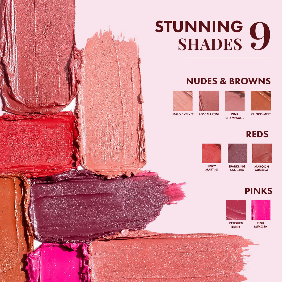 mCaffeine Shades Creamy Matte Kiss Bullet Lipstick Moisturizing Lightweight - Spicy Martini