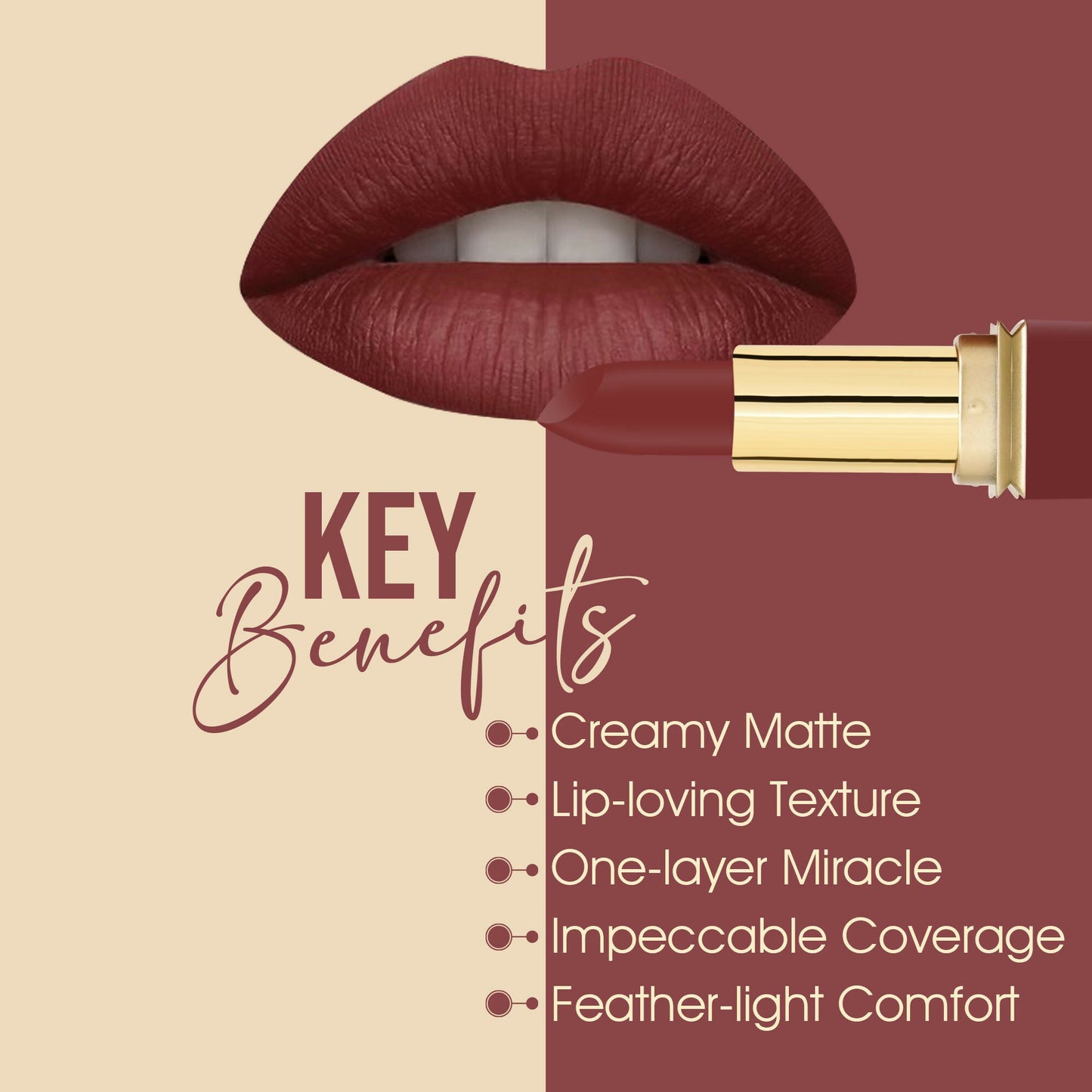 Colors Queen Nude It Creamy Matte Lipstick - Peony