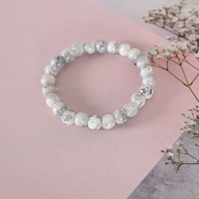 NVR Men & Women Marbel Elasticated Bracelet