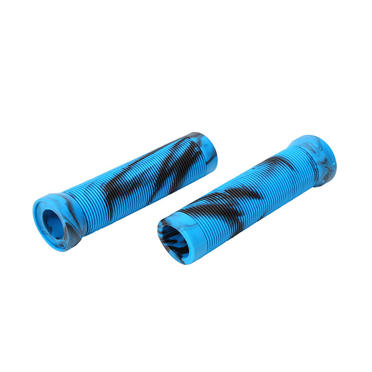 Durable Anti Slip Scooter Grips Soft Bike Handlebar Grips Anti-Slip Bicycle Grips Freestyle Cycling Grips Race Mountain Bike Handlebar Grips Single Lock-On Ring Collar Bicycle Handle Bar