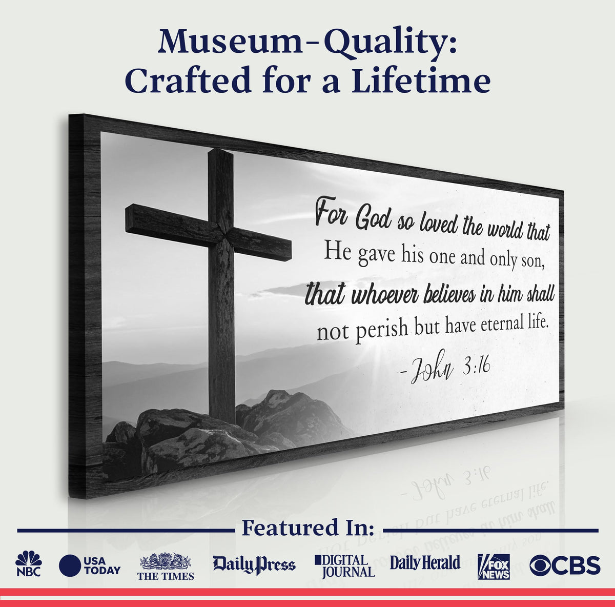 John 3:16: For God So Loved The World Faith Sign V
